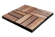 Cargar imagen en el visor de la galería, Pack de 9 baldosas exterior madera de acacia 30x30 cm