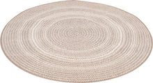 Cargar imagen en el visor de la galería, Alfombra interior/exterior polipropileno Peru beige redonda 120x120cm
