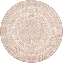 Cargar imagen en el visor de la galería, Alfombra interior/exterior polipropileno Peru beige redonda 120x120cm
