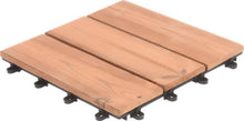 Cargar imagen en el visor de la galería, Baldosa encajable de madera Smartdeck marrón 30x30 cm y 25 mm
