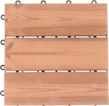 Cargar imagen en el visor de la galería, Baldosa encajable de madera Smartdeck marrón 30x30 cm y 25 mm
